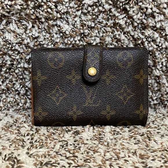 Louis Vuitton Vernis Leather Monogram Credit Card Wallet Burgundy